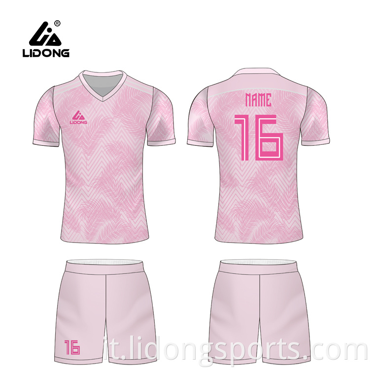 OEM Sublimation Stampa di sublimazione in tessuto a secco rapido Blu Mens Team Soccer Wear Uniforms Youth Football Uniforms